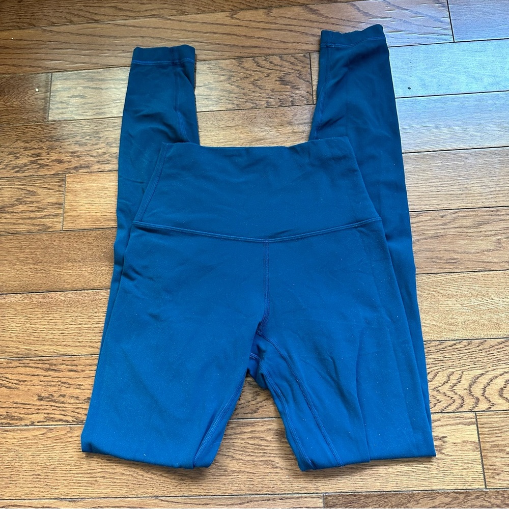 SOLD Lululemon Align Blue Full Length High Waist Leggings Size 2 Tight Form Fit